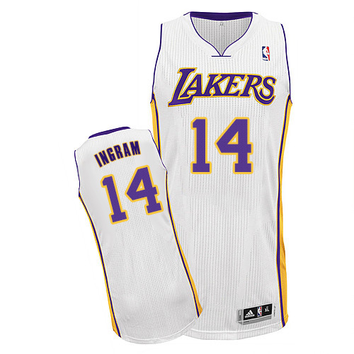 Mens Adidas Los Angeles Lakers 14 Brandon Ingram Authentic White Alternate NBA Jersey